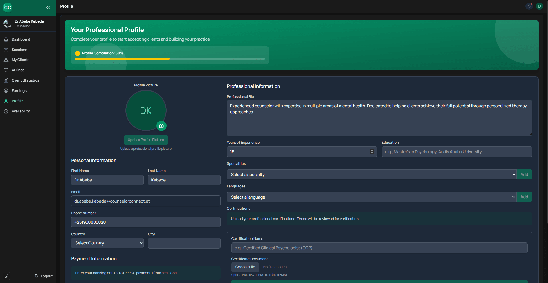 Counselor Connect Platform thumbnail 4