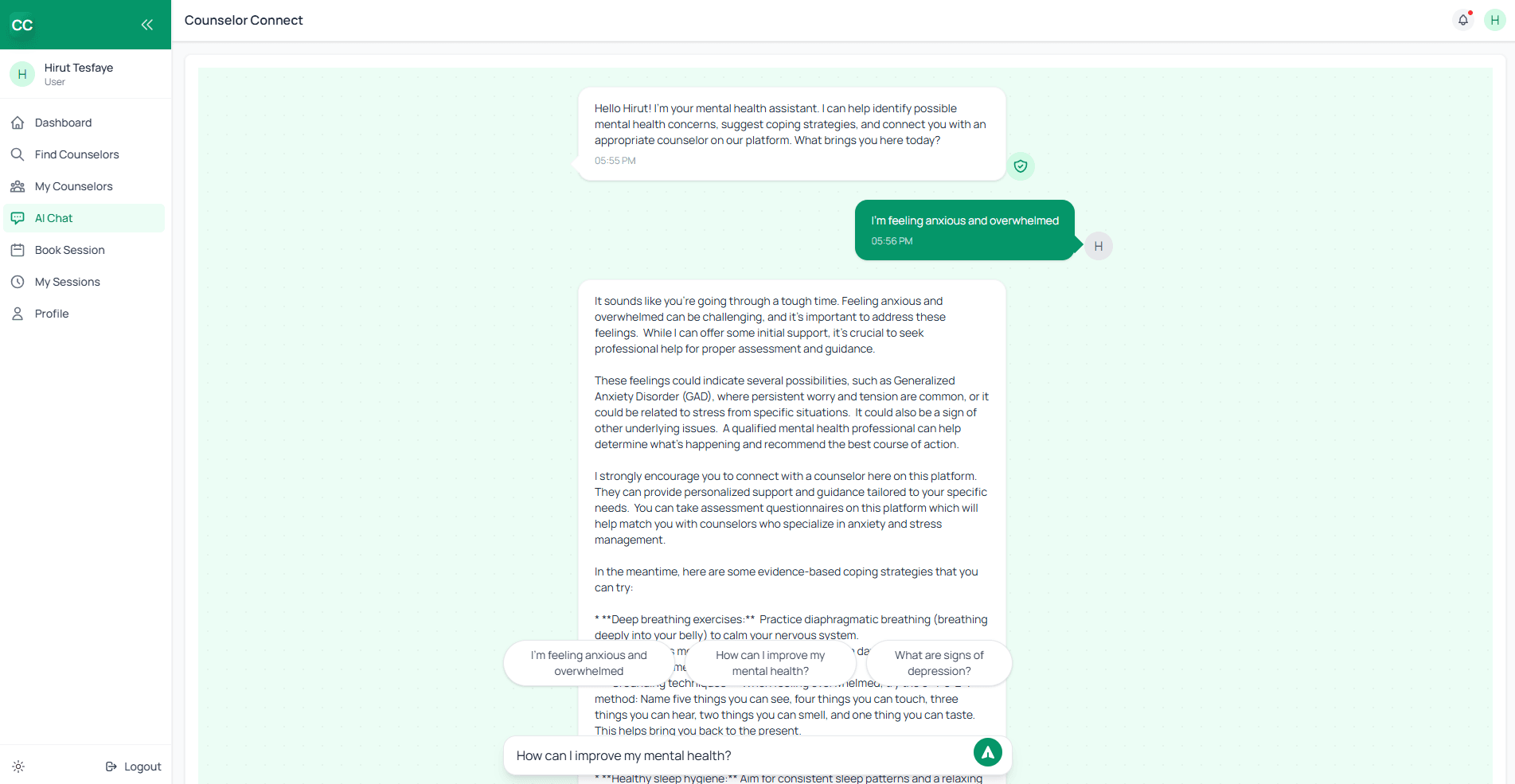 Counselor Connect Platform solution