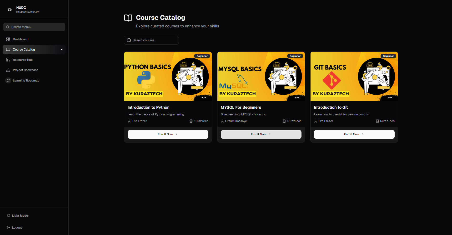 Haramaya University Developers Community (HUDC) Platform solution